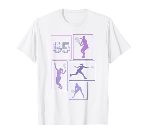 65. Geburtstag Tennis 65 Jahre Frauen Retro Spielerin T-Shirt 65. Geburtstag Tennis 65 Jahre Frauen Retro Spielerin T-Shirt von Retro Geburtstag Tennis Mäddchen Frauen Geschenk