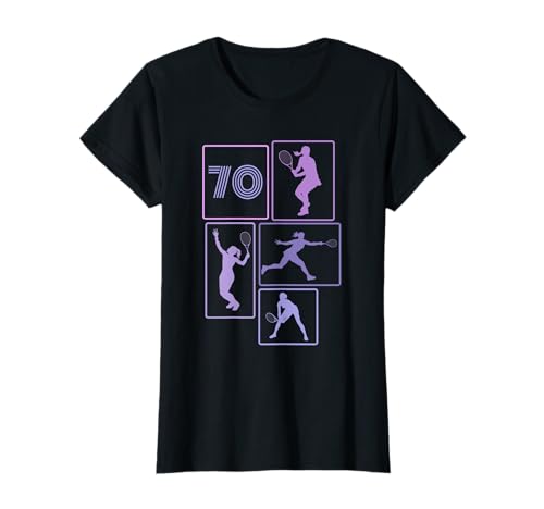 70. Geburtstag Tennis 70 Jahre Frauen Retro Spielerin T-Shirt 70. Geburtstag Tennis 70 Jahre Frauen Retro Spielerin T-Shirt von Retro Geburtstag Tennis Mäddchen Frauen Geschenk