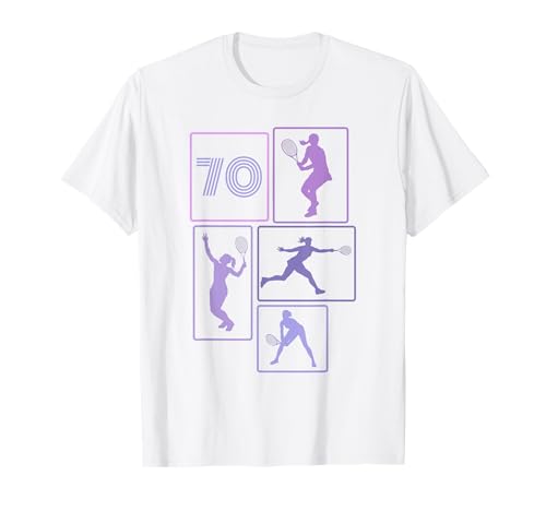 70. Geburtstag Tennis 70 Jahre Frauen Retro Spielerin T-Shirt 70. Geburtstag Tennis 70 Jahre Frauen Retro Spielerin T-Shirt von Retro Geburtstag Tennis Mäddchen Frauen Geschenk