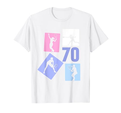 70. Geburtstag Tennis 70 Jahre Frauen Retro Spielerin T-Shirt 70. Geburtstag Tennis 70 Jahre Frauen Retro Spielerin T-Shirt von Retro Geburtstag Tennis Mäddchen Frauen Geschenk