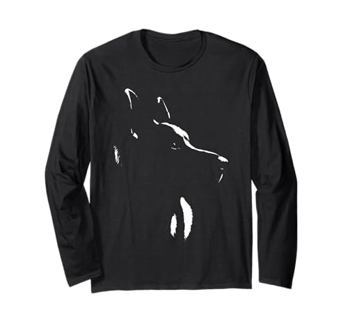 Deutscher Schäferhund Silhouette Grafik für Männer Frauen Langarmshirt Deutscher Schäferhund Silhouette Grafik für Männer Frauen Langarmshirt von Retro German Shepherd Tee