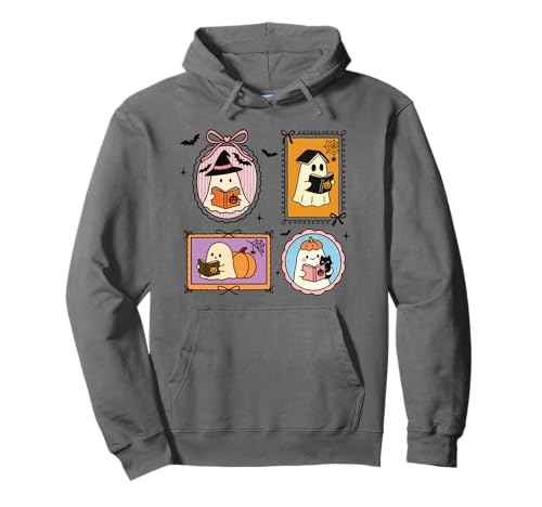 Retro-Geister Lesen Bücher Bücherwurm Literarisches Mädchen Pullover Hoodie von Retro Ghost Reading Books Literary Girl Halloween
