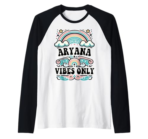 Aryana Vibes Only Cute Retro Girls Aryana Name Raglan Aryana Vibes Only Cute Retro Girls Aryana Name Raglan von Retro Gift For Women Gift For ARYANA