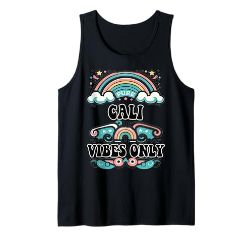 CALI Vibes Only Cute Retro Girls CALI Name Tank Top CALI Vibes Only Cute Retro Girls CALI Name Tank Top von Retro Gift For Women Gift For CALI