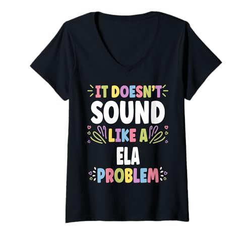Damen ELA Personalized Women's Gift Custom ELA T-Shirt mit V-Ausschnitt Damen ELA Personalized Women's Gift Custom ELA T-Shirt mit V-Ausschnitt von Retro Gift For Women Gift For ELA