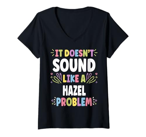 Damen Hazel Personalized Women's Gift Custom Hazel T-Shirt mit V-Ausschnitt von Retro Gift For Women Gift For HAZEL