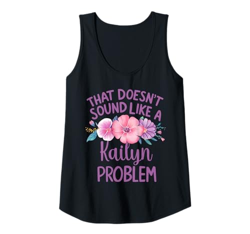 Damen Kailyn Personalized Cute Flower Girls Kailyn Name Tank Top Damen Kailyn Personalized Cute Flower Girls Kailyn Name Tank Top von Retro Gift For Women Gift For Kailyn