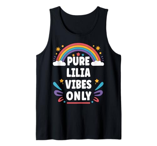 Lilia Vibes Only Cute Retro Girls Lilia Name Tank Top von Retro Gift For Women Gift For LILIA