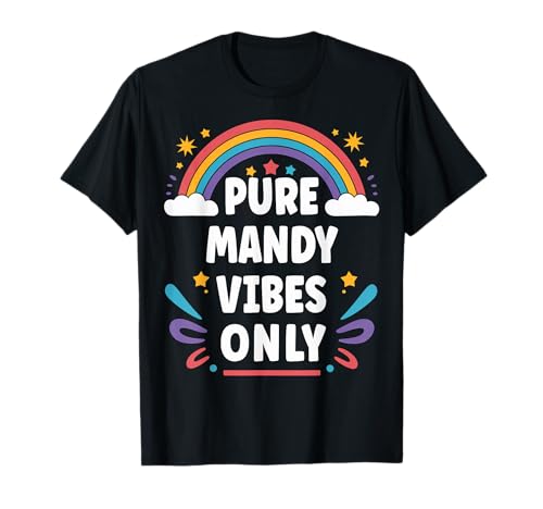 Mandy Vibes Only Cute Retro Girls Mandy Name T-Shirt Mandy Vibes Only Cute Retro Girls Mandy Name T-Shirt von Retro Gift For Women Gift For MANDY