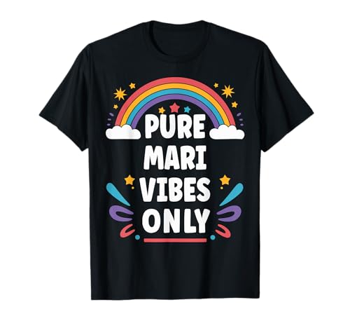 MARI Vibes Only Cute Retro Girls MARI Name T-Shirt von Retro Gift For Women Gift For MARI