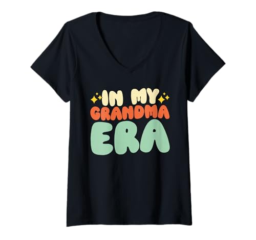 Damen In der Ära meiner Großmutter Großmutter Großmutter im Ruhestand T-Shirt mit V-Ausschnitt von Retro Grandparent Grandmother Gifts Grandmom