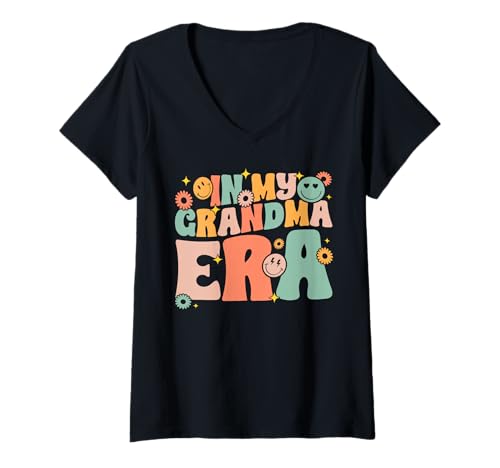 Damen In der Ära meiner Großmutter: Lustige Oma-Zitate, Nana im Ruhestand, Retro T-Shirt mit V-Ausschnitt von Retro Grandparent Grandmother Gifts Grandmom