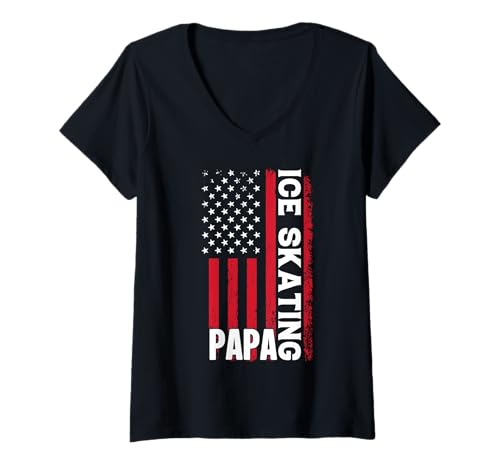 Damen Vertikale Liniengrafik im Vintage-Look in Rot T-Shirt mit V-Ausschnitt Damen Vertikale Liniengrafik im Vintage-Look in Rot T-Shirt mit V-Ausschnitt von Retro Graphics Co.
