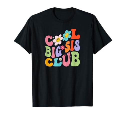 Retro Groovy Cool Big Sis Club Flower Kids Girls Big Sister T-Shirt Retro Groovy Cool Big Sis Club Flower Kids Girls Big Sister T-Shirt von Retro Groovy Cool Big Sis Club Tee