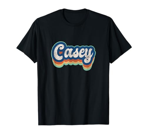 Casey Vorname Boy Vintage Style 70er 80er Jahre Personalisiert T-Shirt von Retro Groovy Name Fathers Day outfit For Men