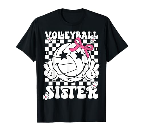 Volleyball Sister Retro Groovy Volleyball Mädchen Damen T-Shirt Volleyball Sister Retro Groovy Volleyball Mädchen Damen T-Shirt von Retro Groovy Volleyball Sister Girls