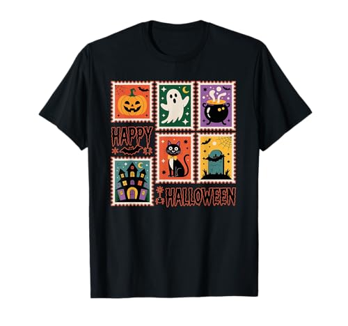 Retro Halloween Katze Geist Girly Halloween Gruselige Jahreszeit T-Shirt Retro Halloween Katze Geist Girly Halloween Gruselige Jahreszeit T-Shirt von Retro Halloween Cat Ghost Girly Halloween Spooky