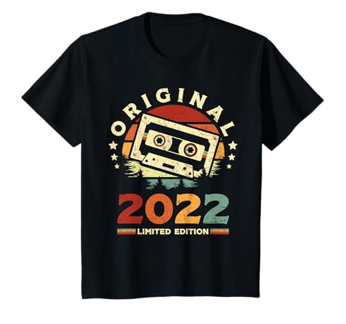 Kinder Jahrgang 2022 Retro Geburtstagsshirt zum 3. Geburtstag T-Shirt von Retro Jahrgang Geburtstag Geschenk Cool Kassette