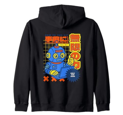 Wie benutzt man KI? Retro Roboter Design Japan Tech Style Kapuzenjacke Wie benutzt man KI? Retro Roboter Design Japan Tech Style Kapuzenjacke von Retro Japan Tech Design