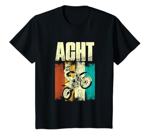 8. Geburtstag Cooles Motocross 8 Jahre Jungen Mädchen T-Shirt 8. Geburtstag Cooles Motocross 8 Jahre Jungen Mädchen T-Shirt von Retro Kinder Motocross Geburtstagsshirt Geschenke