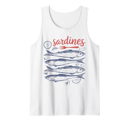 Vintage Sardinen Fischmarkt Retro New Port Küste damen Tank Top Vintage Sardinen Fischmarkt Retro New Port Küste damen Tank Top von Retro Küste Meeresfrüchte Angeln Fischmarkt
