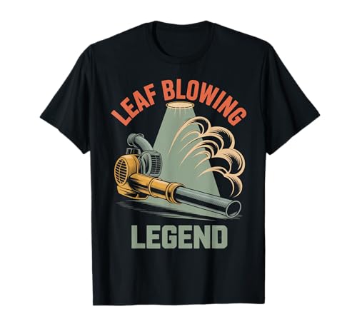 Lustiger Gartenarbeit Spruch Rasengebläse Held Humor Damen Herren T-Shirt von Retro Landscaping Legend Fall Cleanup Joke