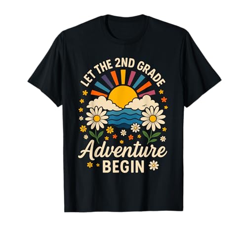 Lass das Abenteuer der 2. Klasse beginnen: Der erste Schultag, Kinder T-Shirt Lass das Abenteuer der 2. Klasse beginnen: Der erste Schultag, Kinder T-Shirt von Retro Let The 2nd Grade Adventure Begin Kids