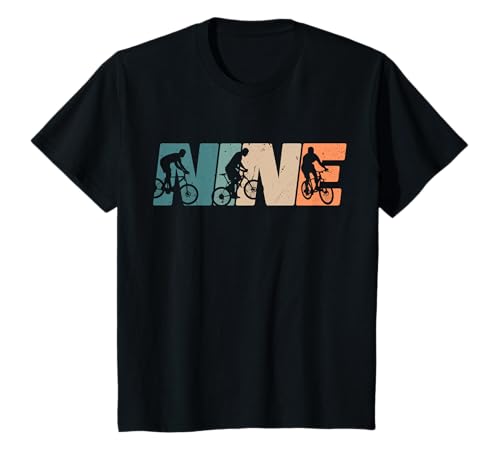 9 Year Old MTB Mountainbike Biker Geburtstag Jungen Biking 9 T-Shirt von Retro MTB Mountainbike Birthday for Boys Kids