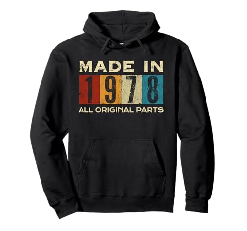 Retro 1978 Alle Originalteile Vintage Made in 1978 Herren Damen Pullover Hoodie von Retro Made in 1978 Vintage 47th Birthday Ideas