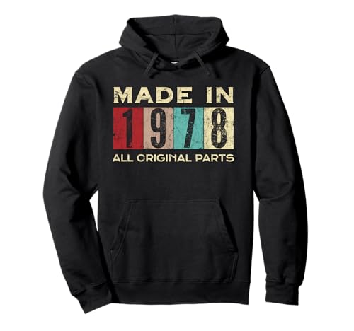 Retro 1978 Alle Originalteile Vintage Made in 1978 Herren Damen Pullover Hoodie von Retro Made in 1978 Vintage 47th Birthday Ideas
