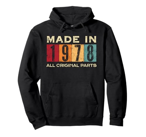 Retro 1978 Alle Originalteile Vintage Made in 1978 Herren Damen Pullover Hoodie von Retro Made in 1978 Vintage 47th Birthday Ideas