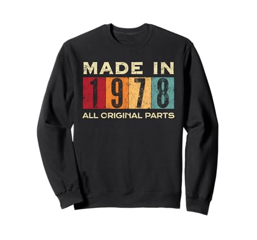 Retro 1978 Alle Originalteile Vintage Made in 1978 Herren Damen Sweatshirt von Retro Made in 1978 Vintage 47th Birthday Ideas