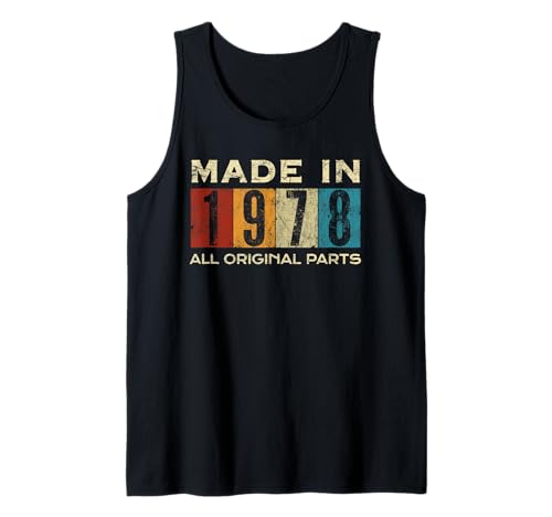Retro 1978 Alle Originalteile Vintage Made in 1978 Herren Damen Tank Top Retro 1978 Alle Originalteile Vintage Made in 1978 Herren Damen Tank Top von Retro Made in 1978 Vintage 47th Birthday Ideas