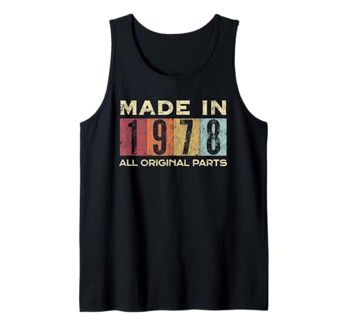 Retro 1978 Alle Originalteile Vintage Made in 1978 Herren Damen Tank Top Retro 1978 Alle Originalteile Vintage Made in 1978 Herren Damen Tank Top von Retro Made in 1978 Vintage 47th Birthday Ideas