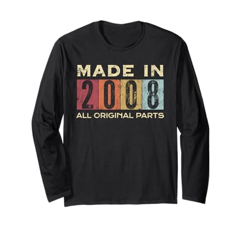 Retro 2008 Alle Originalteile Vintage Made in 2008 Herren Damen Langarmshirt Retro 2008 Alle Originalteile Vintage Made in 2008 Herren Damen Langarmshirt von Retro Made in 2008 Vintage 17th Birthday Ideas