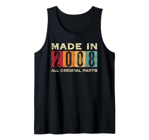 Retro 2008 Alle Originalteile Vintage Made in 2008 Herren Damen Tank Top Retro 2008 Alle Originalteile Vintage Made in 2008 Herren Damen Tank Top von Retro Made in 2008 Vintage 17th Birthday Ideas