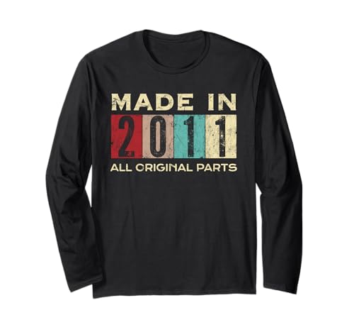 Retro 2011 Alle Originalteile Vintage Made in 2011 Herren Damen Langarmshirt Retro 2011 Alle Originalteile Vintage Made in 2011 Herren Damen Langarmshirt von Retro Made in 2011 Vintage 14th Birthday Ideas