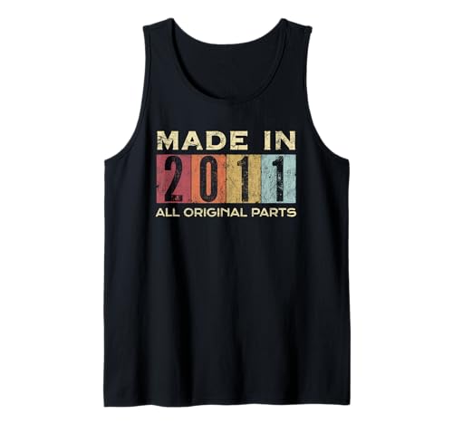 Retro 2011 Alle Originalteile Vintage Made in 2011 Herren Damen Tank Top Retro 2011 Alle Originalteile Vintage Made in 2011 Herren Damen Tank Top von Retro Made in 2011 Vintage 14th Birthday Ideas