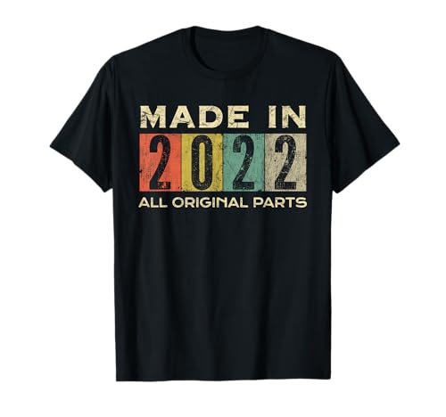 Retro 2022 Alle Originalteile Vintage Made in 2022 Männer Frauen T-Shirt Retro 2022 Alle Originalteile Vintage Made in 2022 Männer Frauen T-Shirt von Retro Made in 2022 Vintage 3rd Birthday Ideas