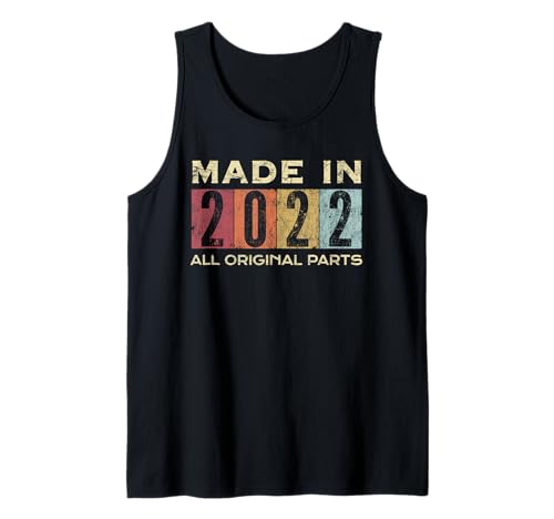 Retro 2022 Alle Originalteile Vintage Made in 2022 Männer Frauen Tank Top Retro 2022 Alle Originalteile Vintage Made in 2022 Männer Frauen Tank Top von Retro Made in 2022 Vintage 3rd Birthday Ideas