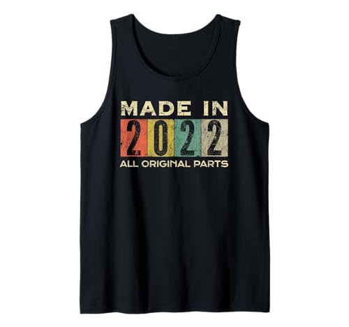 Retro 2022 Alle Originalteile Vintage Made in 2022 Männer Frauen Tank Top Retro 2022 Alle Originalteile Vintage Made in 2022 Männer Frauen Tank Top von Retro Made in 2022 Vintage 3rd Birthday Ideas