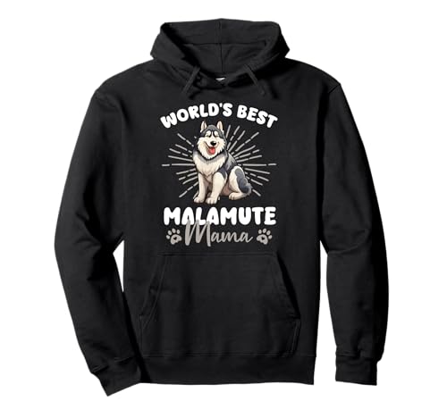 Alaskan Malamute Dog World's best Malamute Mama Pullover Hoodie von Retro Malamute Dog Tees