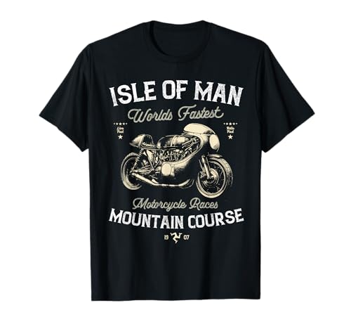 Retro Manx Motorrad Races Biker T-Shirt - Isle of Man TT Races Vintage - Schwarz, S - Klassisch, Kurzarm, Unisex-Erwachsene, Motorrad-Enthusiasten, Biker, Sammler, Fans Retro Manx Motorrad Races Biker T-Shirt - Isle of Man TT Races Vintage - Schwarz, S - Klassisch, Kurzarm, Unisex-Erwachsene, Motorrad-Enthusiasten, Biker, Sammler, Fans von Retro Manx Motorcycle Races Biker Birthday Fathers