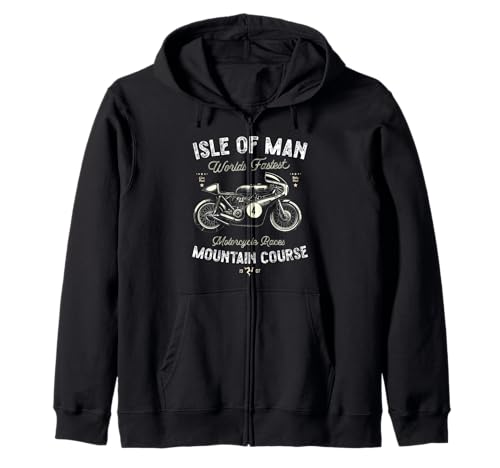 Retro Isle of Man TT Races Vintage Motorrad Race Kapuzenjacke von Retro Manx Motorcycle Races