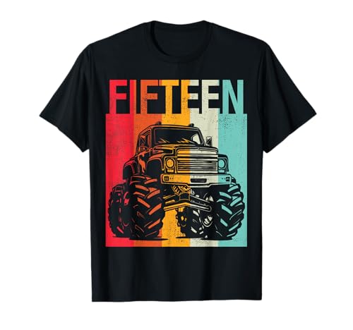 15. Geburtstag Shirt Monster Truck Teen Jungen Retro T-Shirt 15. Geburtstag Shirt Monster Truck Teen Jungen Retro T-Shirt von Retro Monster Birthday Apparel Boys Girls