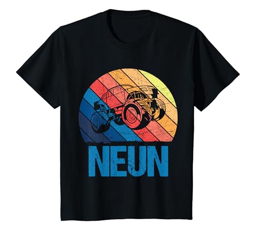 Kinder 9. Geburtstag Cooles Monster Truck 9 Jahre Jungen Mädchen T-Shirt von Retro Monster Truck Coole KinderGeburtstag Designs