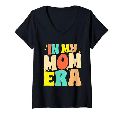 Damen In meiner Mutterzeit Mutter Mama Elternteil Muttertag Mutterschaft T-Shirt mit V-Ausschnitt von Retro Mother Graphics Gifts Mama Mom Mommy