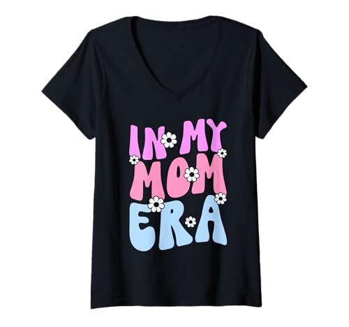 Damen In meiner Mutterzeit Mutter Mama Elternteil Muttertag Mutterschaft T-Shirt mit V-Ausschnitt von Retro Mother Graphics Gifts Mama Mom Mommy