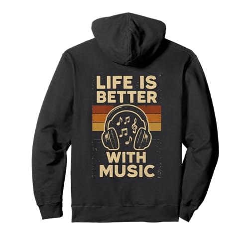 Life is Better with Music Beat Makers Musikproduzent Herren Pullover Hoodie von Retro Music Producer Music Production Apparel Co.