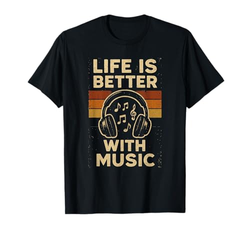 Life is Better with Music Beat Makers Musikproduzent Herren T-Shirt von Retro Music Producer Music Production Apparel Co.
